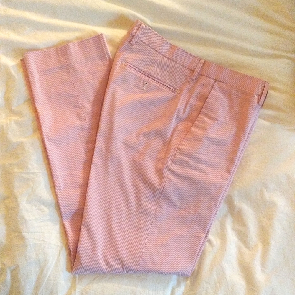 Banana Republic pink pinstripe dress trousers